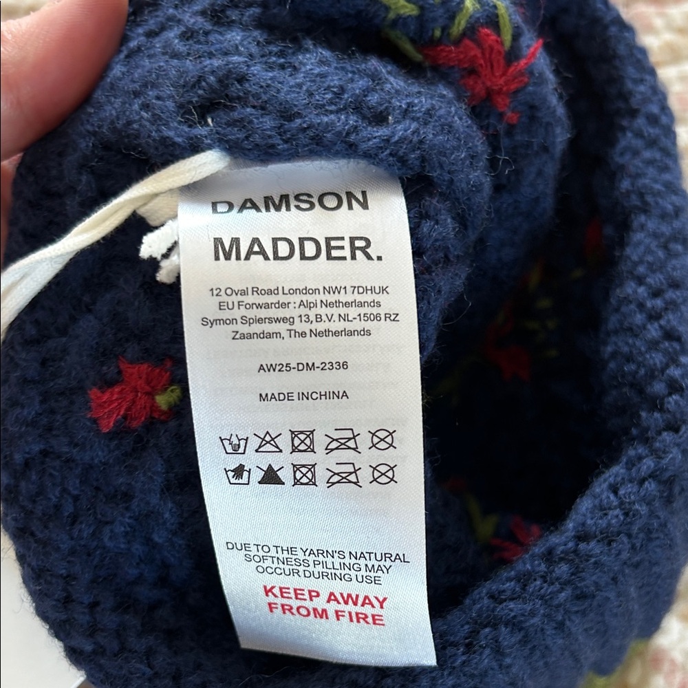 Anthropologie Navy and Olive Knit Beanie - Picture 6 of 7